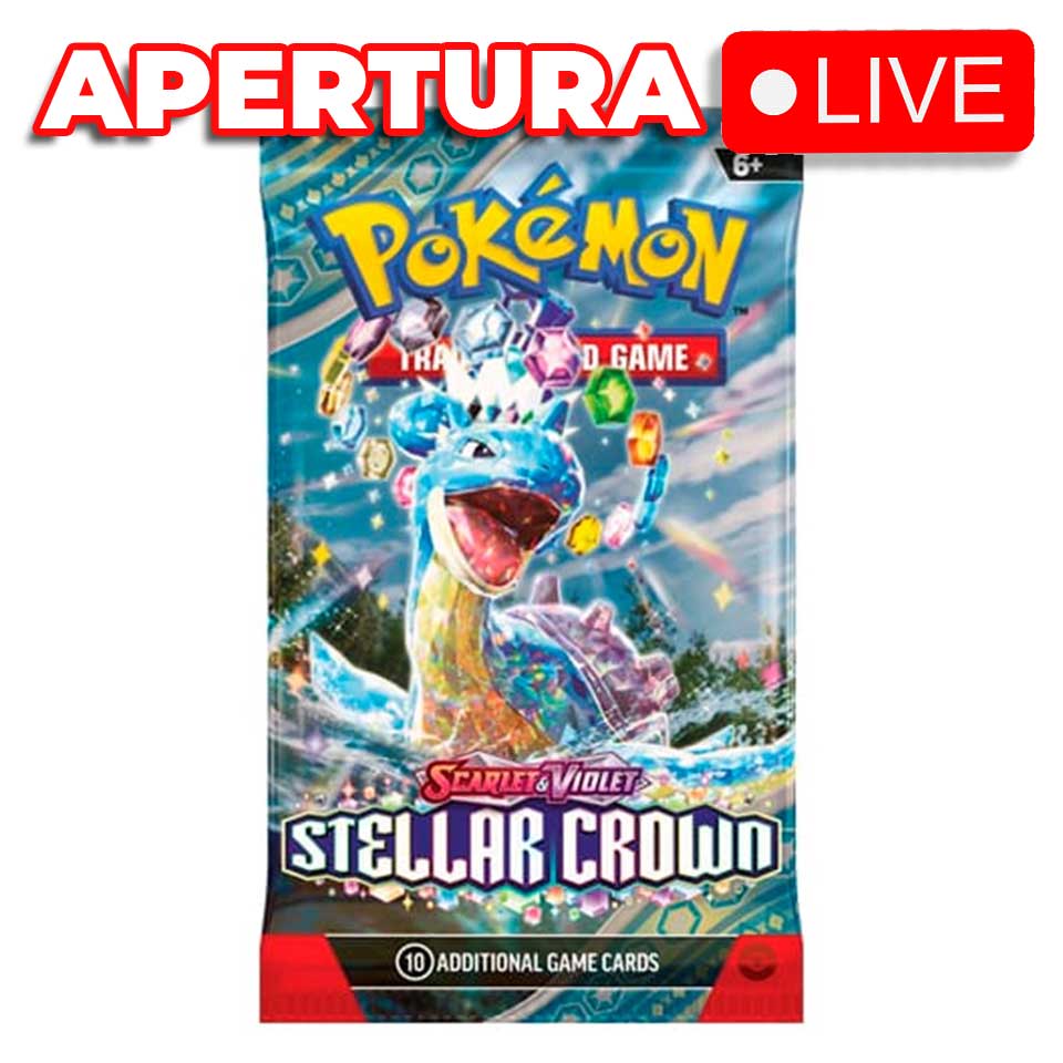 APERTURA EN VIVO: Stellar Crown-  Booster Packs En INGLES